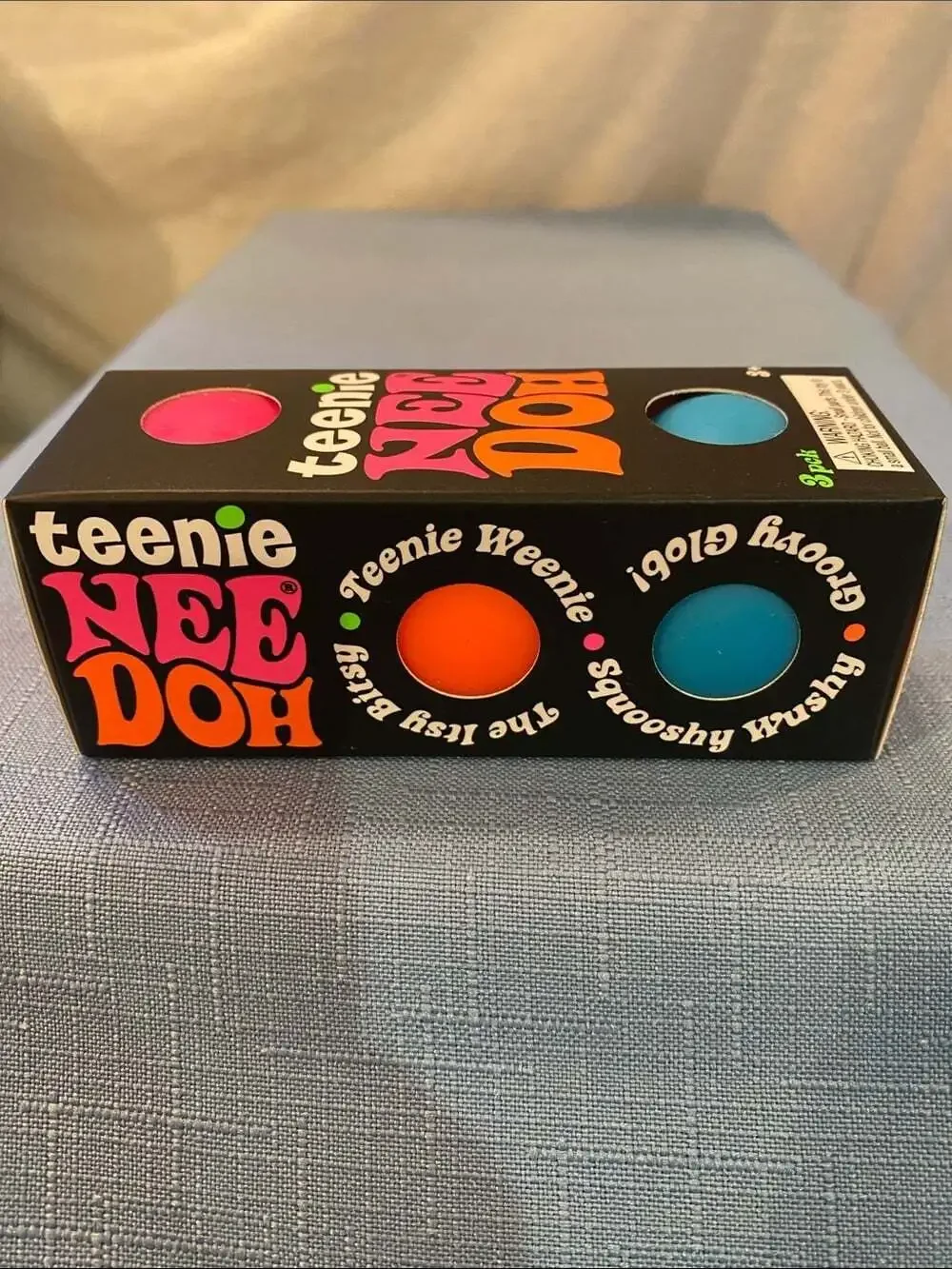 NeeDoh teenie 3-Pack groovy glob - orange, blue, pink NIB